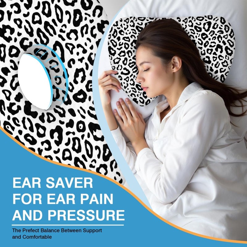 BVOKQUC Ear Piercing Pillow for Side Sleepers Pillows with Holes for Ear Pain,Donut Pillow for Ear Side Sleeping Pillow for Adults CNH Ear Pain Relief Pressure Sores Ear Pillow with Hole in Center - Image 2